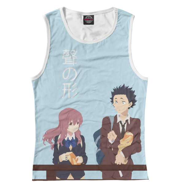 Майка для девочки с изображением Форма голоса цвета Белый