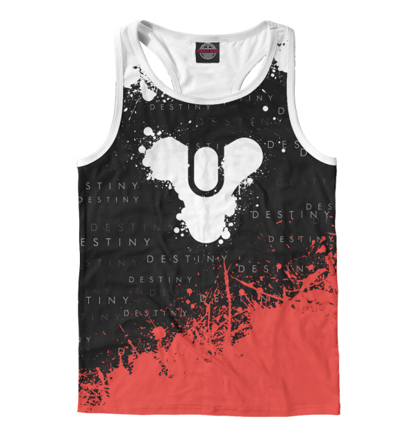 Мужская майка-борцовка с изображением Destiny цвета Белый