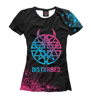 Женская футболка Disturbed Neon Gradient