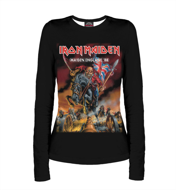 Женский лонгслив с изображением Ironmaiden цвета Белый