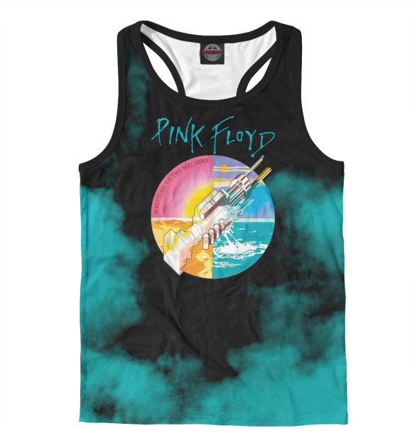 Мужская майка-борцовка с изображением Pink Floyd цвета Белый