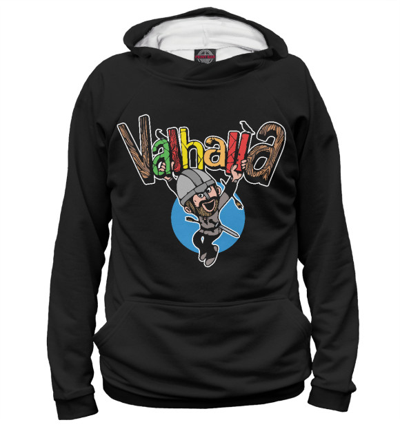 Женское худи с изображением Valhalla цвета Белый
