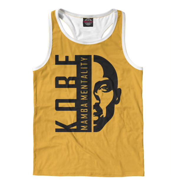 Мужская майка-борцовка с изображением Kobe Mamba mentality цвета Белый