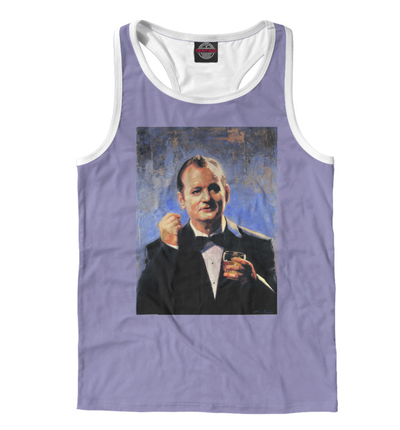 Мужская майка-борцовка с изображением Bill Murray цвета Белый
