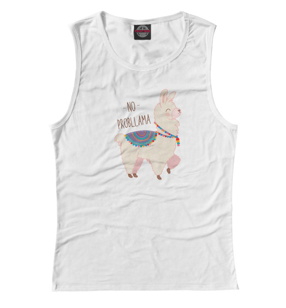 Женская майка с притом Cute Animals цвета Белый Женская майка с изображением Cute Animals цвета Белый