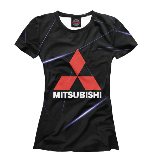 Футболка для девочек с изображением Mitsubishi цвета Белый
