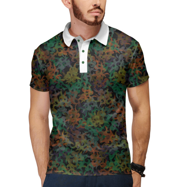 Мужское поло с изображением Painter цвета Белый