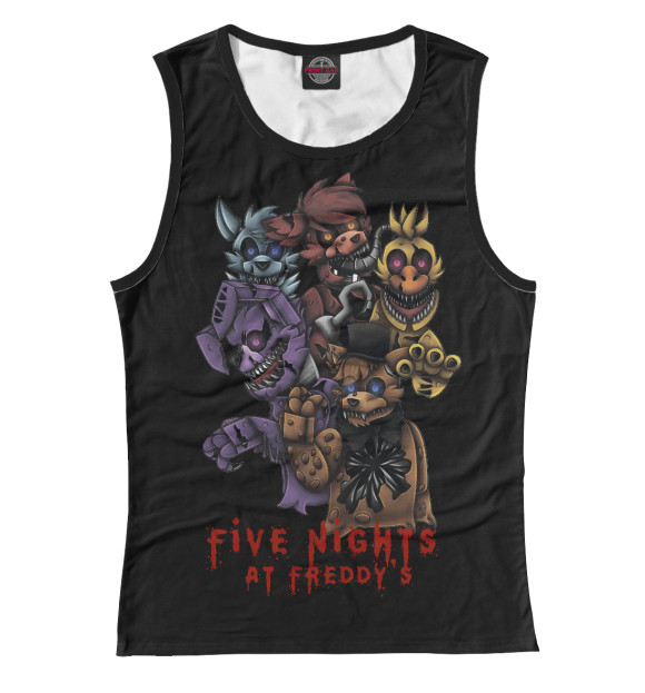 Майка для девочки с изображением Five Nights at Freddy’s цвета Белый