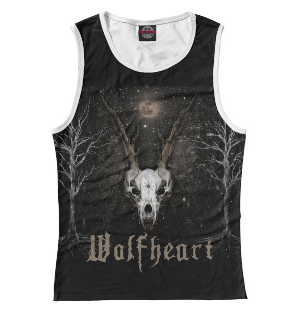 Женская майка с изображением Wolfheart цвета Белый