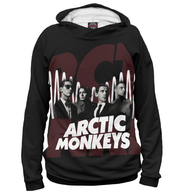 Женское худи с изображением Arctic Monkeys цвета Белый