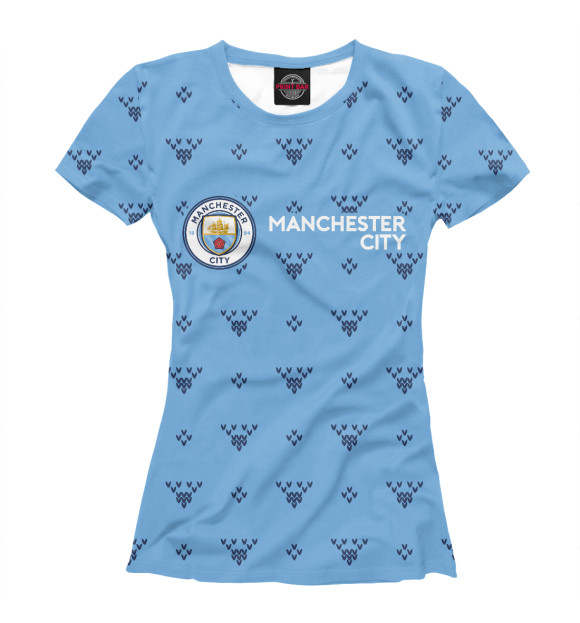 Женская футболка с изображением Manchester City - НГ цвета Белый