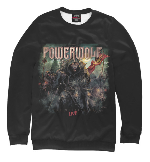 Женский свитшот с изображением Powerwolf цвета Белый