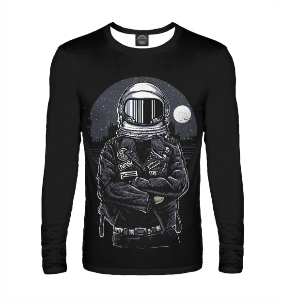 Мужской лонгслив с изображением Astronaut rebel цвета Белый