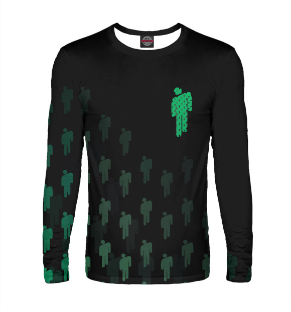 Мужской лонгслив с изображением Billie Eilish цвета Белый