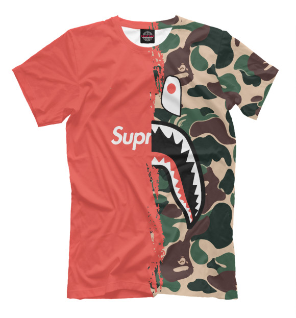 Футболка для мальчиков с изображением BAPE цвета Белый