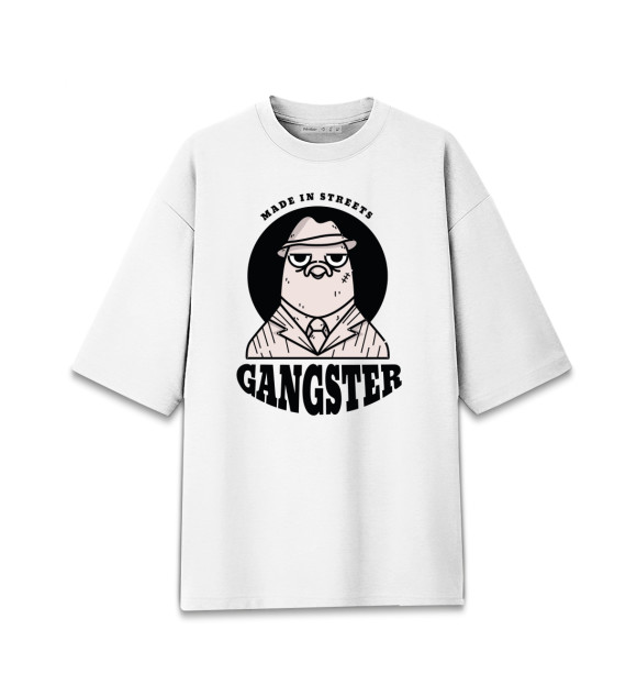 Мужская футболка оверсайз с притом Городской голубь цвета Белый Мужская футболка оверсайз с изображением Городской голубь цвета Белый