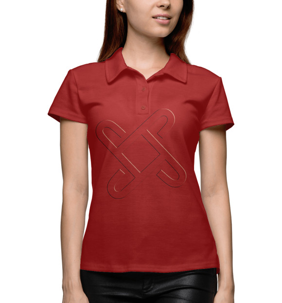 Женское поло с изображением Коляда цвета Белый