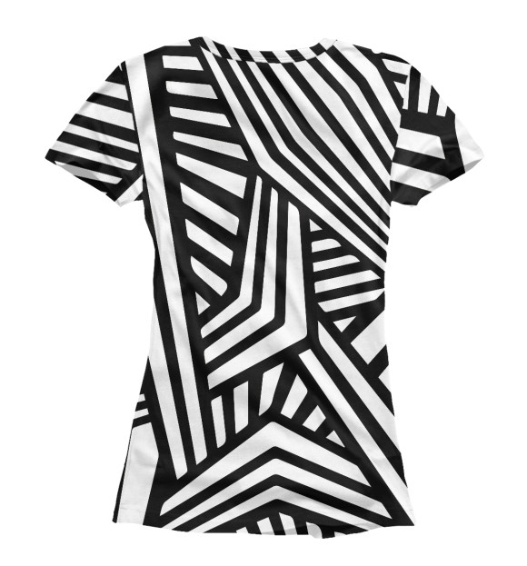 Женская футболка с изображением Геометрия / Абстракция цвета Белый