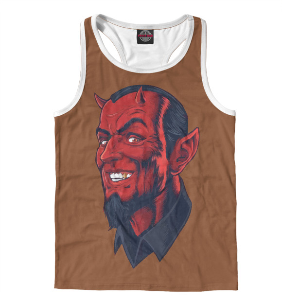 Мужская майка-борцовка с изображением Ацкий Сотона цвета Белый