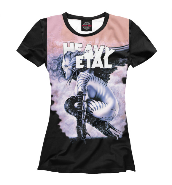 Футболка для девочек с изображением Heavy metal цвета Белый