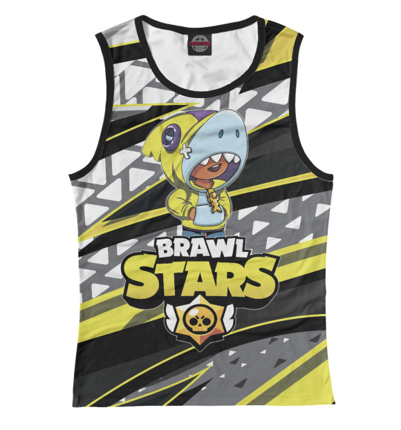Женская майка с изображением Brawl Stars цвета Белый