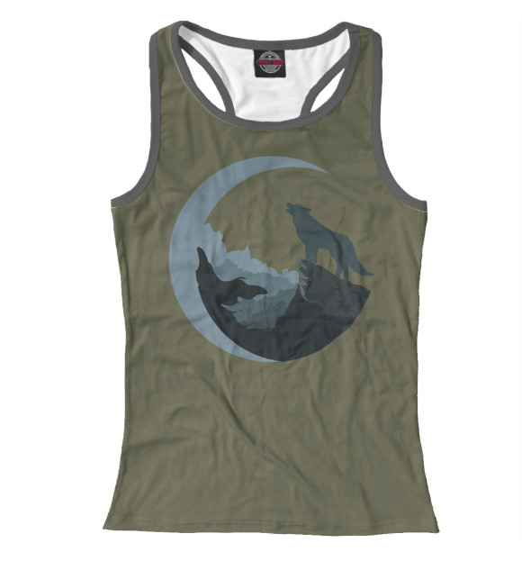 Женская майка-борцовка с изображением Loneliness цвета Белый