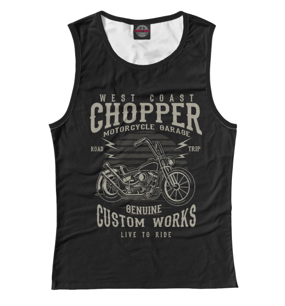 Майка для девочки с изображением West Coast Chopper цвета Белый