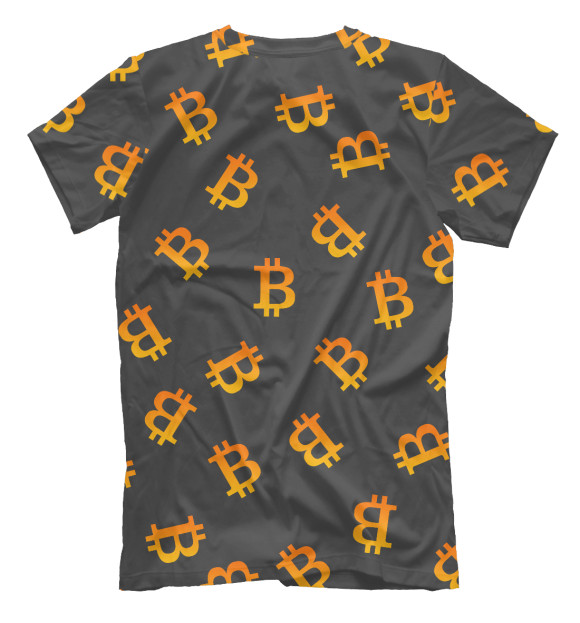 Мужская футболка с изображением Bitcoin цвета Белый