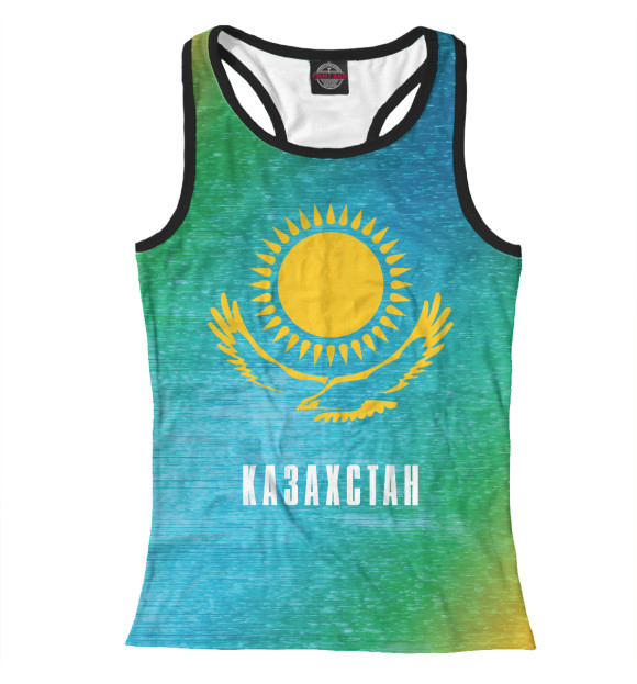Женская майка-борцовка с изображением Казахстан / Kazakhstan цвета Белый