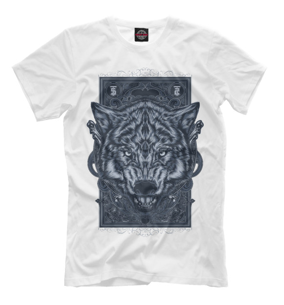 Футболка для мальчиков с изображением Vintage Wolf цвета Белый
