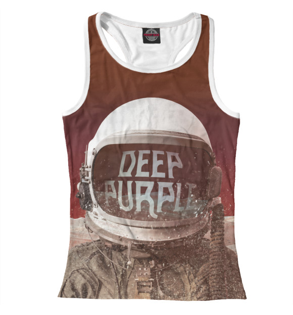 Женская майка-борцовка с изображением Deep purple цвета Белый