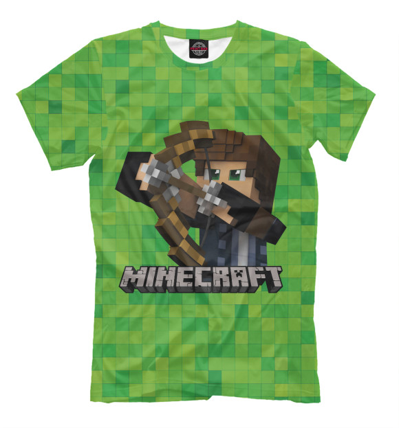 Мужская футболка с изображением Minecraft цвета Белый