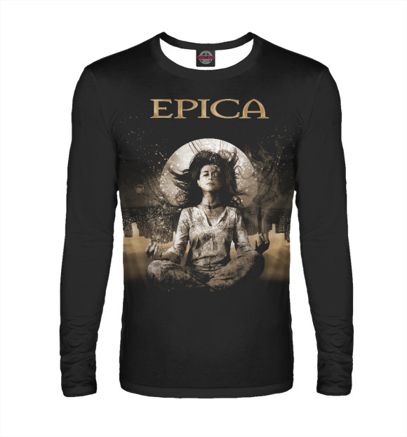 Мужской лонгслив с изображением Epica цвета Белый