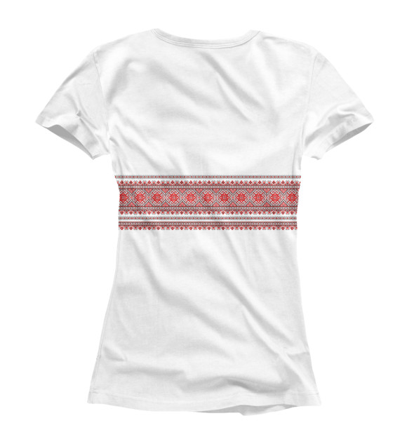Женская футболка с изображением Ростислав цвета Белый