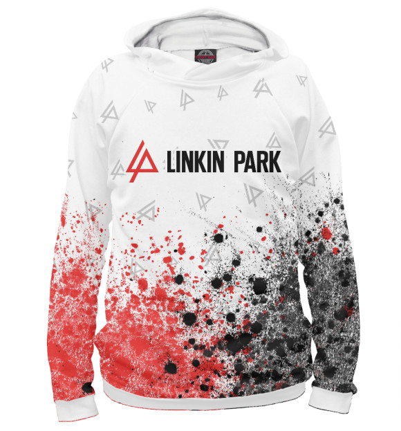 Худи для мальчика с изображением Linkin Park / Линкин Парк цвета Белый