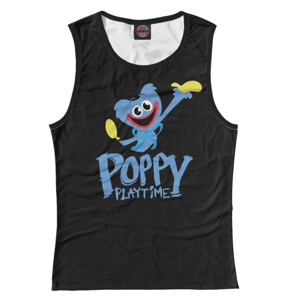 Майка для девочки с изображением Poppy Playtime Хагги Вагги цвета Белый