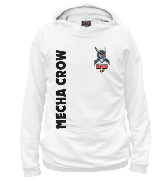 Мужское худи с изображением Brawl Stars CROW цвета Белый