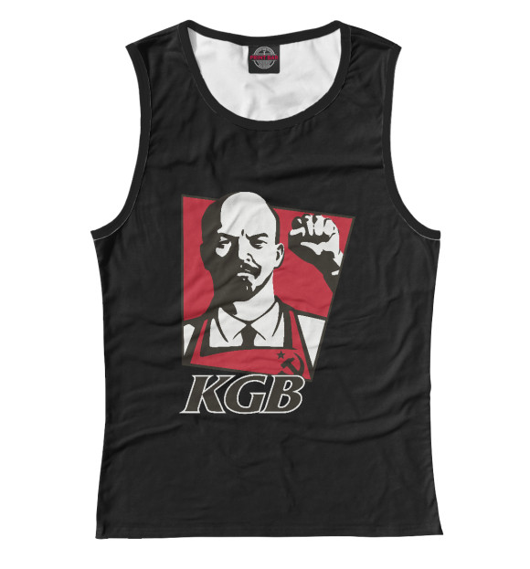 Майка для девочки с изображением KGB - Lenin цвета Белый