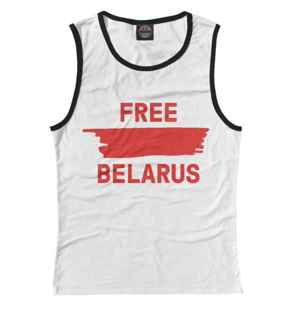 Майка для девочки с изображением Free Belarus цвета Белый