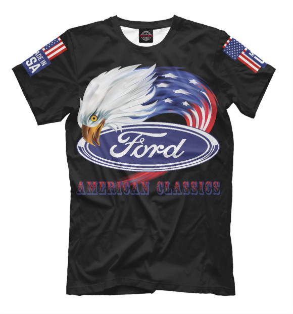 Мужская футболка с изображением Ford цвета Белый