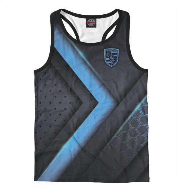 Мужская майка-борцовка с изображением Porsche цвета Белый