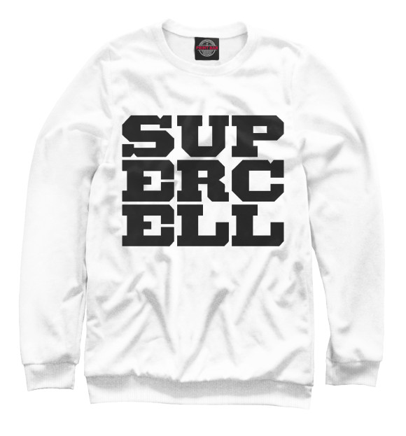 Свитшот для мальчиков с изображением Разработчик Supercell цвета Белый
