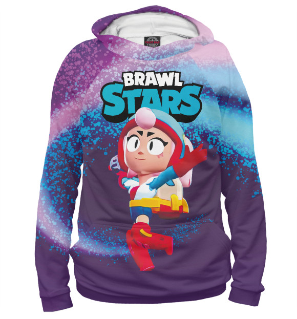 Женское худи с изображением Джанет Janet BrawlStars цвета Белый