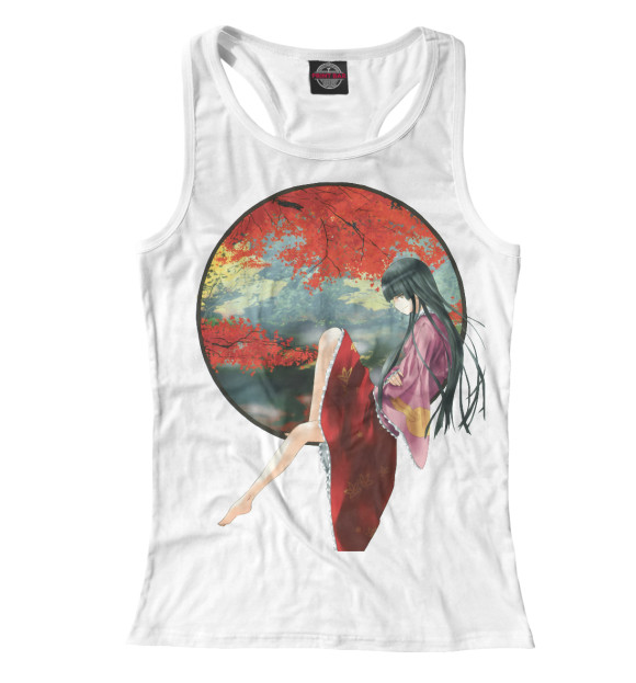 Женская майка-борцовка с изображением Меланхолия цвета Белый