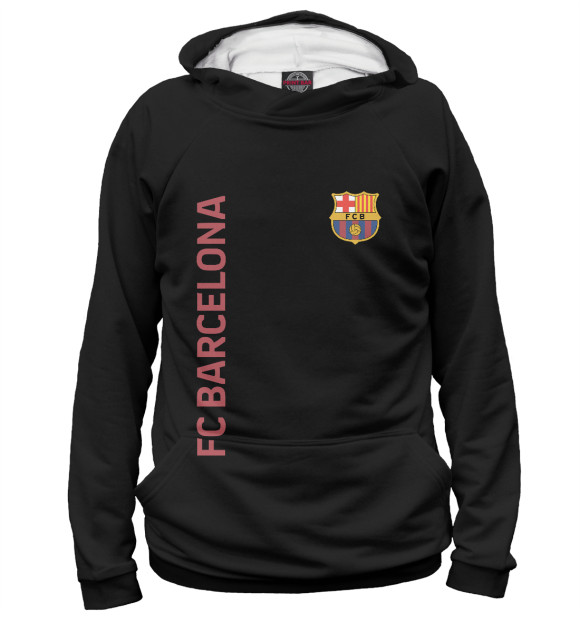 Женское худи с изображением Barcelona цвета Белый