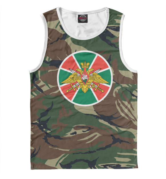 Майка для мальчика с изображением Пограничные Войска цвета Белый