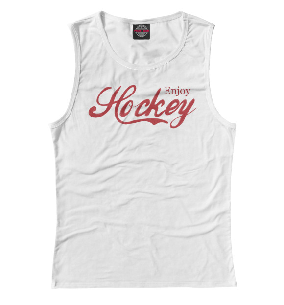 Майка для девочки с изображением Hockey цвета Белый