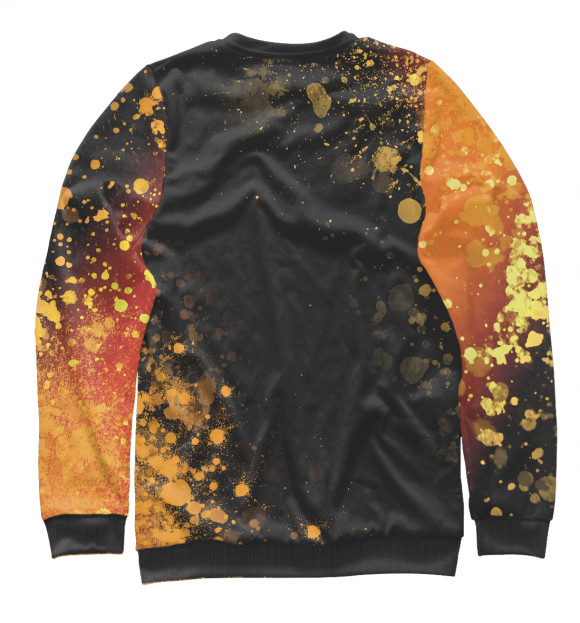 Мужской свитшот с изображением Роман Россия Золото (распыление) цвета Белый