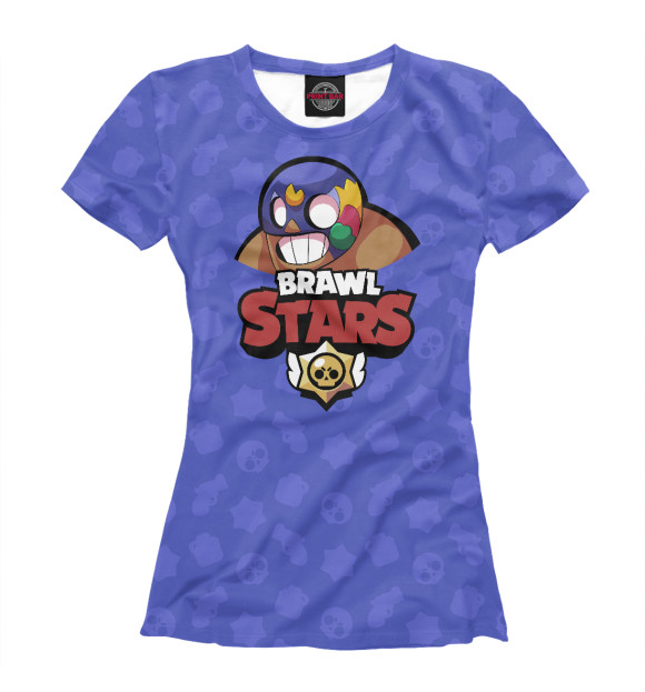 Женская футболка с изображением Brawl Stars El Primo цвета Белый