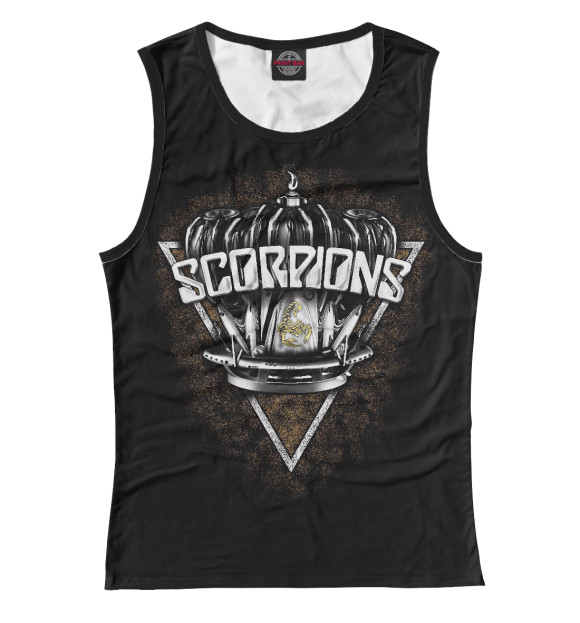 Майка для девочки с изображением Scorpions цвета Белый